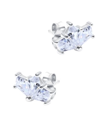 Beautiful CZ Crystal Silver Stud Earring STS-6203